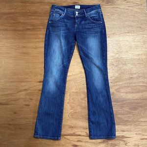 Hudson Beth Petite Baby Boot Blue Jeans with light white wash womens size 28